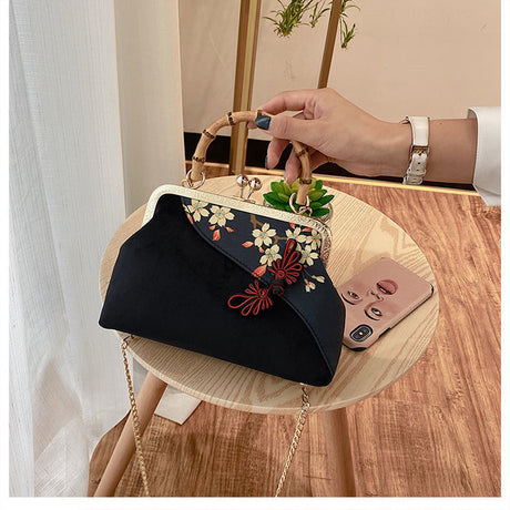 Handtasche im ethnischen Stil handgefertigte Qipao-Tasche chinesischer Stil.