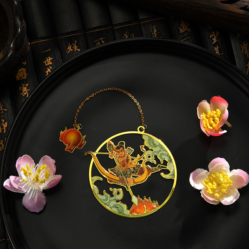 Chinesischer Stil Blume Gott klassisches Lesezeichen Lehrer -Farbgeschenk