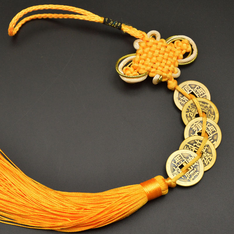 Enlightened Five Emperor's Coins Copper Coin Pendant