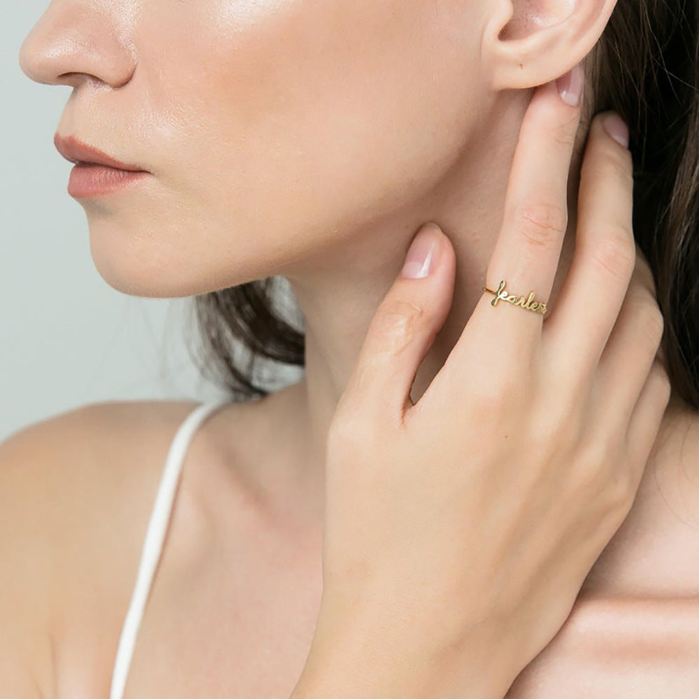 Personalized Name Ring Custom Letter Jewelry for Women-1