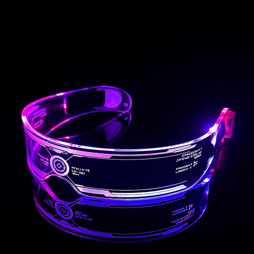 LED Luminous Futuristic Glasses Rave Party Festival Goggles-12