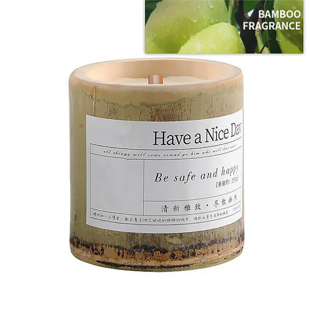 Indoor Bamboo Cup Scented Candle Valentine's Day Ambiance Gift-11