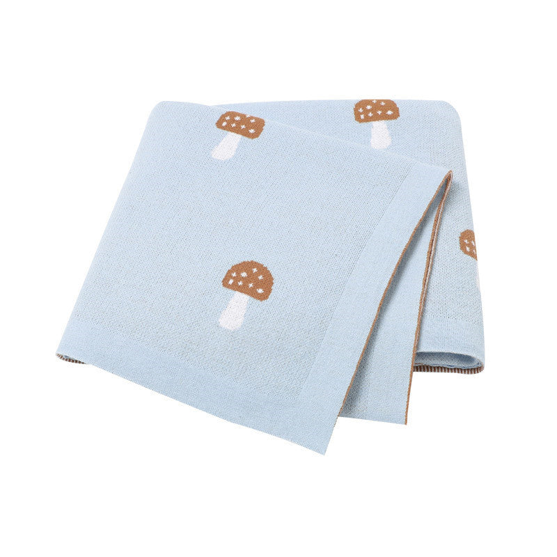 Needle Cotton Mushroom Jacquard Baby Blanket
