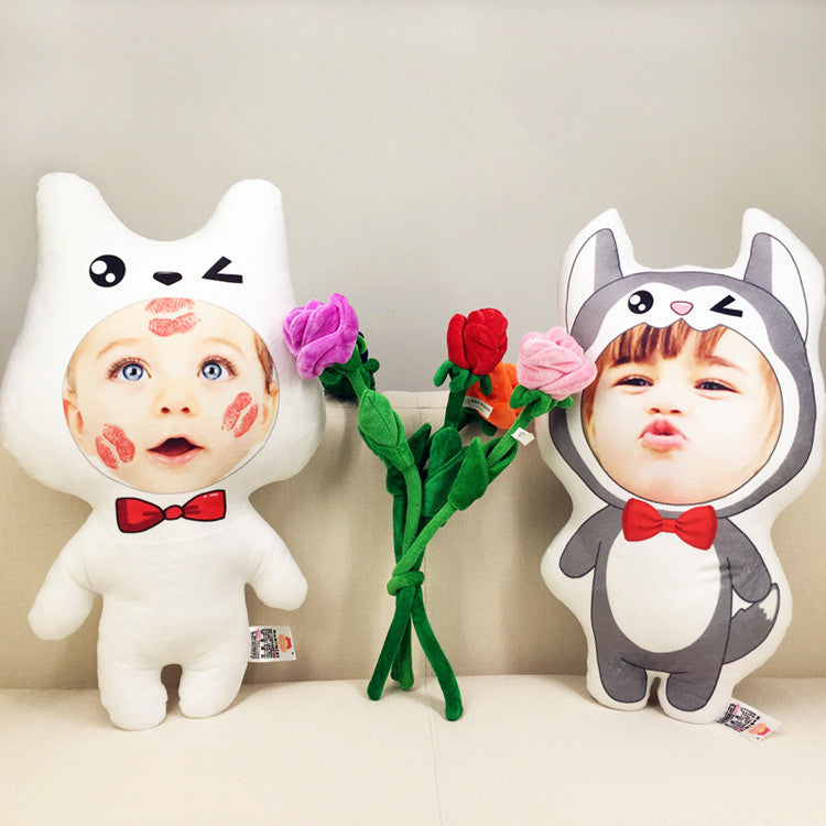 Benutzerdefinierte Bild Husky Samoyed geformt Wurfkissen