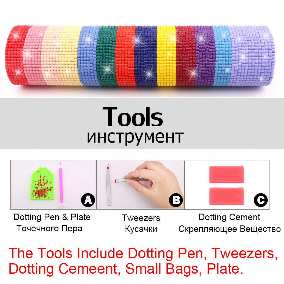 Diamantmalerei Squareround Benutzerdefinierte Malerei Strass Stickerei