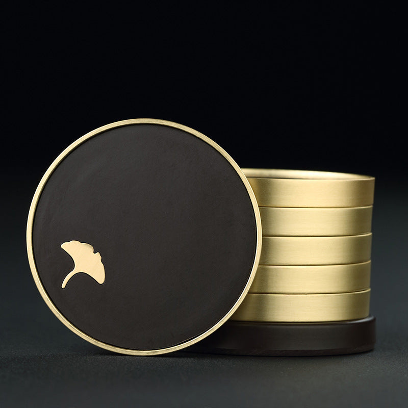 Haushaltstea Tassenhalter Bakelite Kupferholz Untersetzer