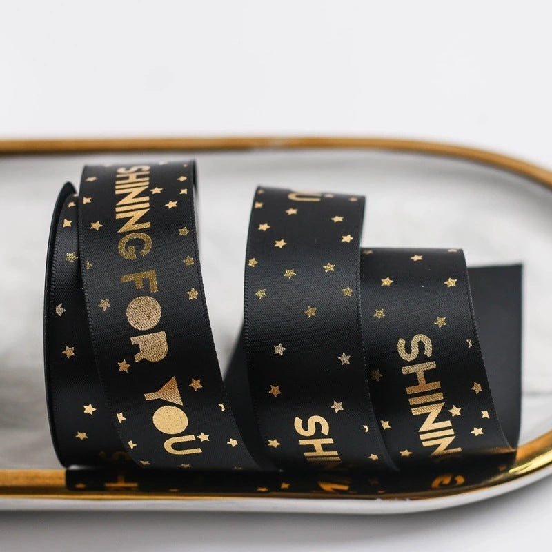 Bronzing Gift Wrap Ribbon Bow Flower Material Packaging