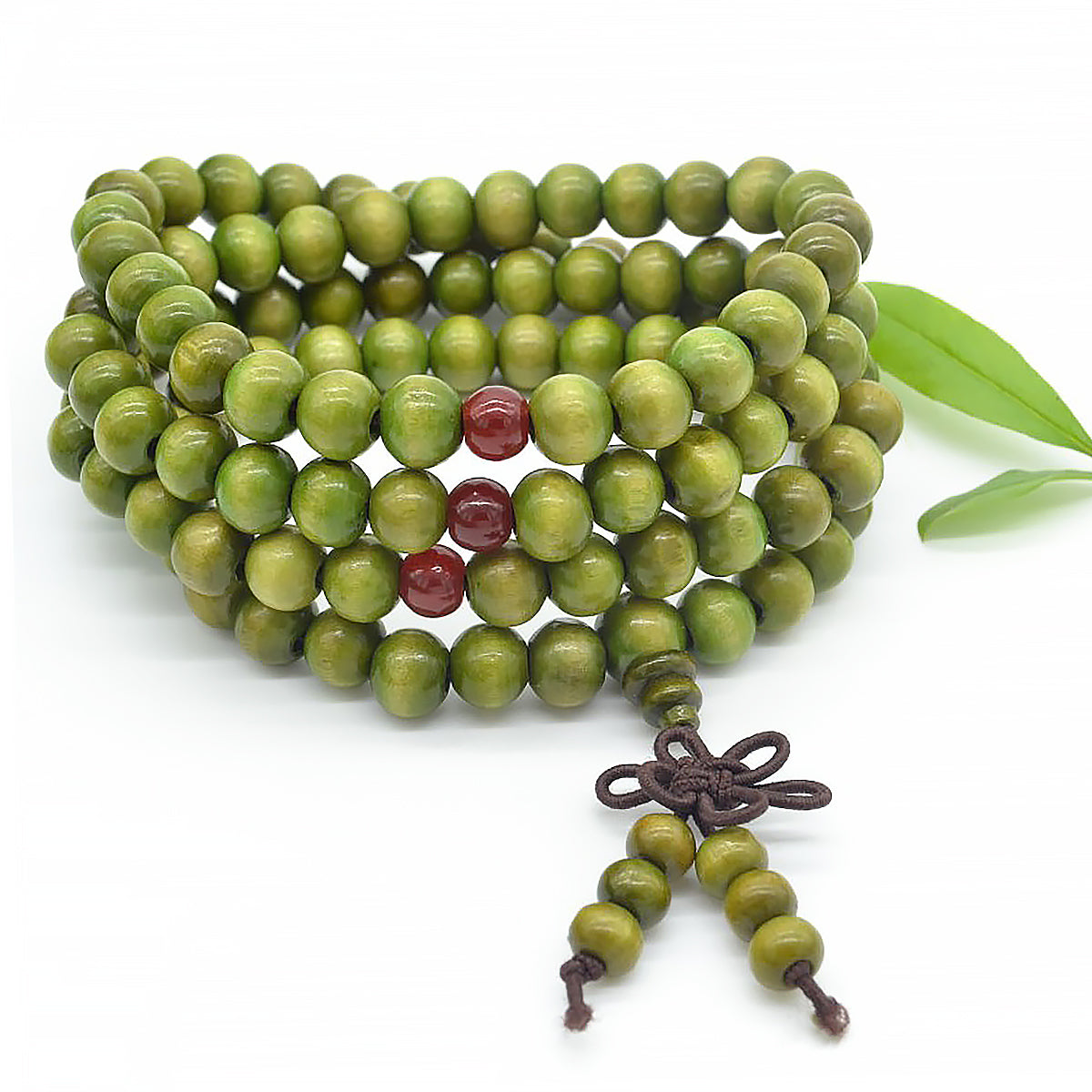 Natural Sandalwood Multilayer Beaded Bracelet Natural Wood Wrap-5