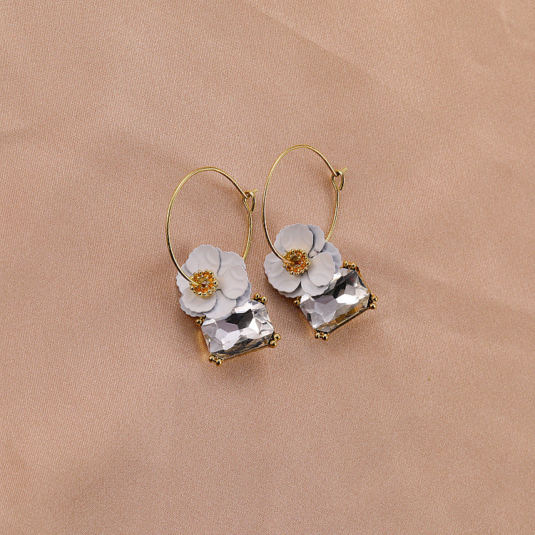 Crystal Flower Earrings
