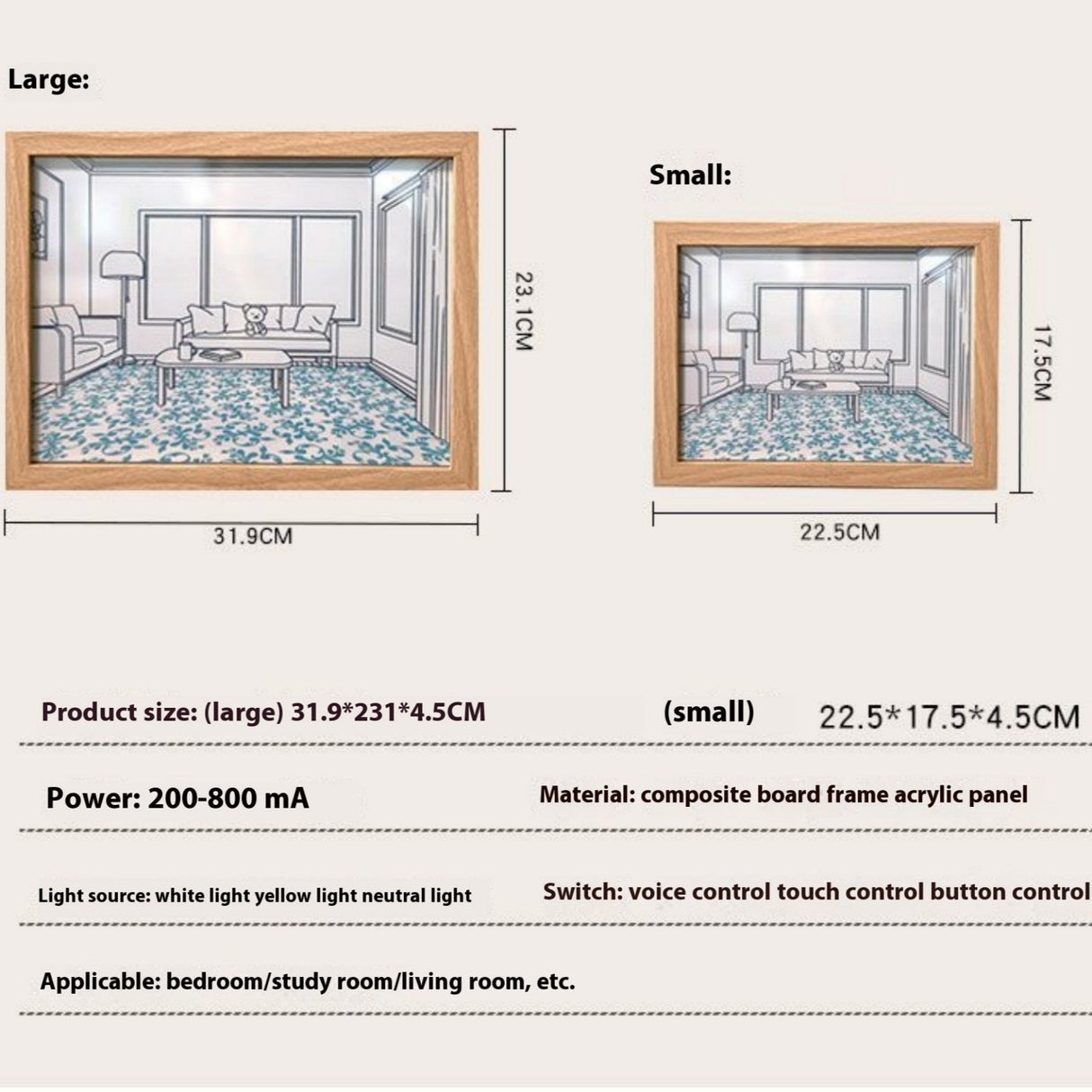 Individuelle Beleuchtung Malerei Nachtlicht