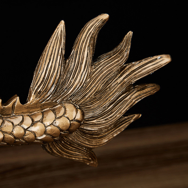 Five-clawed Gold Dragon Wealth Attracting Ornament Study Room Decoration