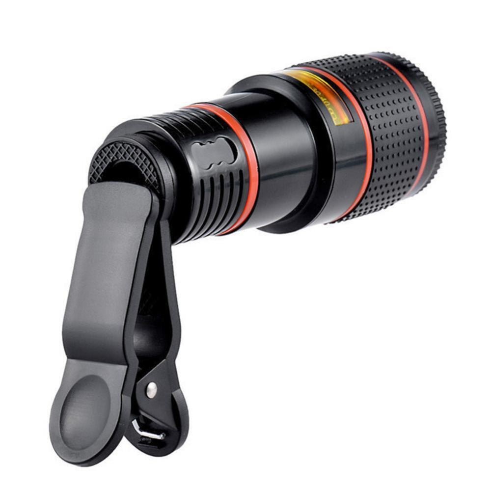 HD 8X Clip On Optical Zoom Telescope Cell Phone Camera Lens