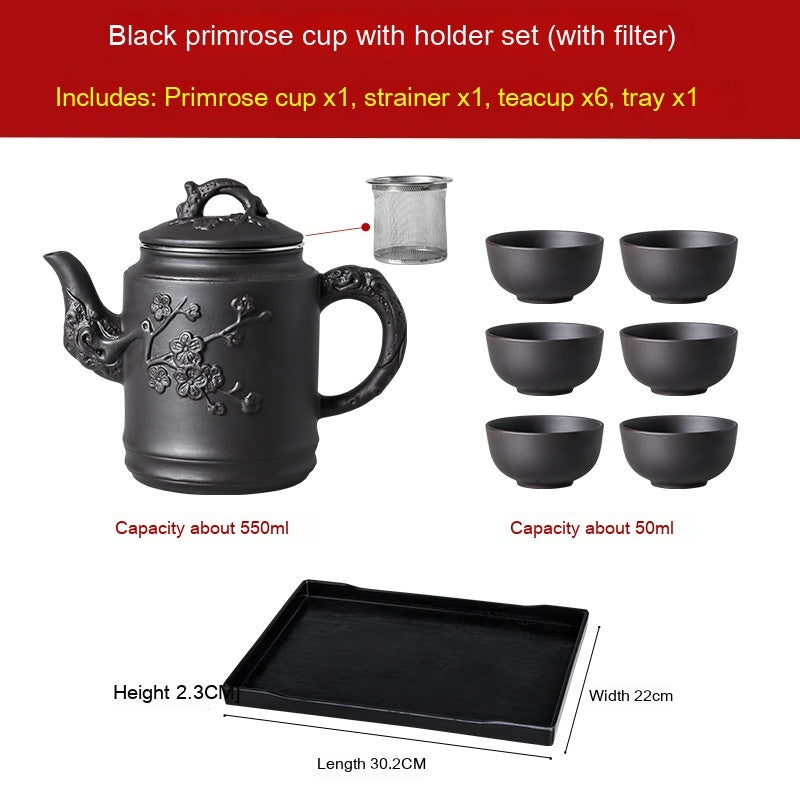 Lila Sandteekannweite Edelstahlfilter Teekanne großer Kapazitätsdufttee