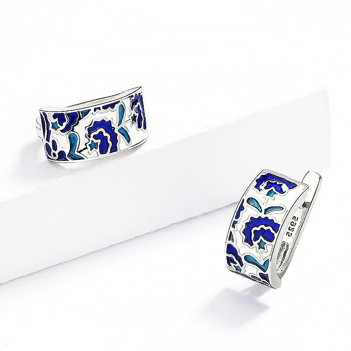 Chinese Style Elegant Retro Floral Stud Earrings for Women-5