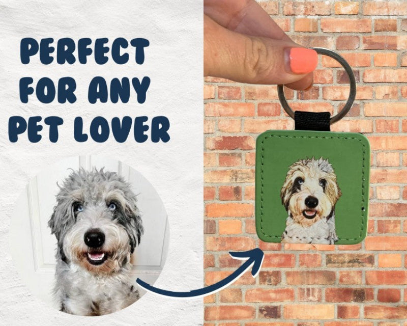 Personalisierter Schlüsselanhänger für Haustierfotos Kleiner Anhänger