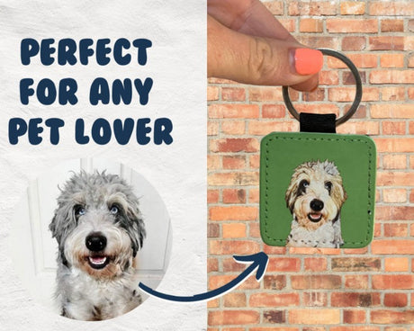 Personalisierter Schlüsselanhänger für Haustierfotos Kleiner Anhänger