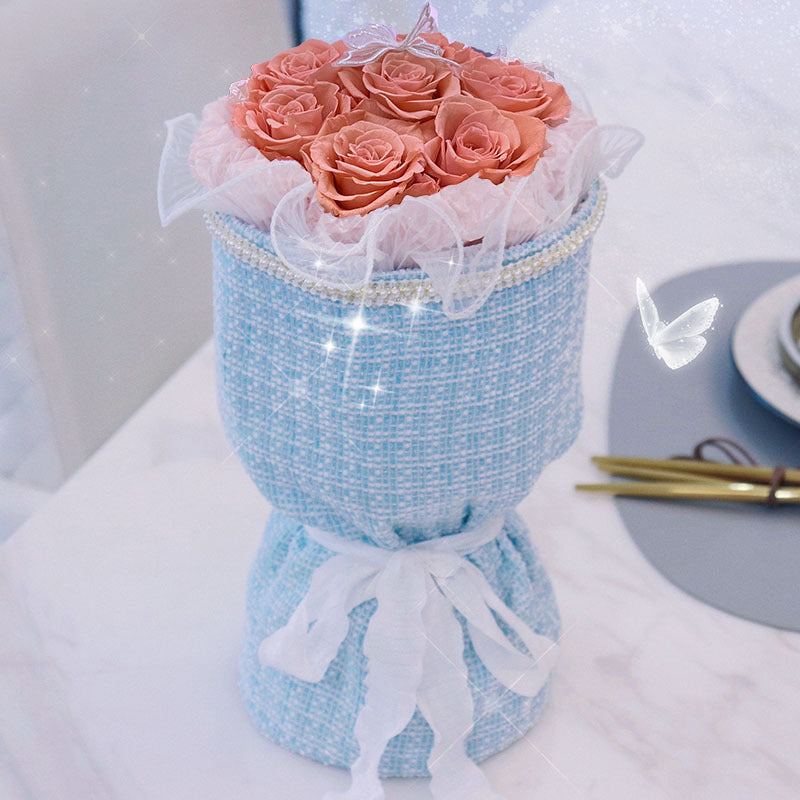 Geschenke für Lehrer 7 Rosen Strauß Muttertagsgeschenke