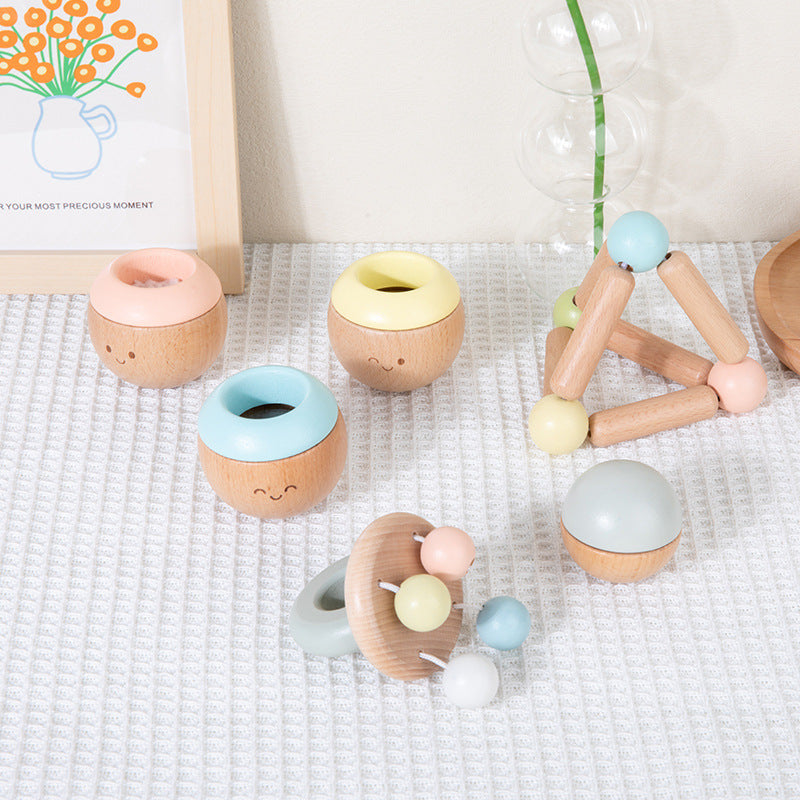Sensorisches Spielzeug für Kleinkinder, fünfteiliges Set, Becher, Buche, Lernspielzeug