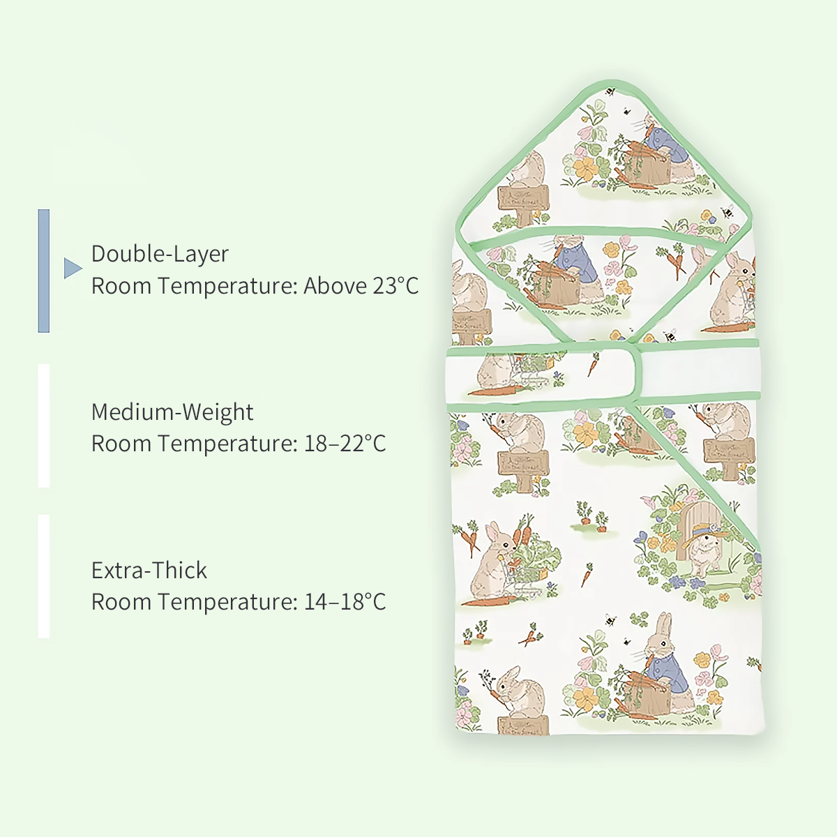 Newborn Swaddle Blanket Cotton Baby Wrap All Season-5