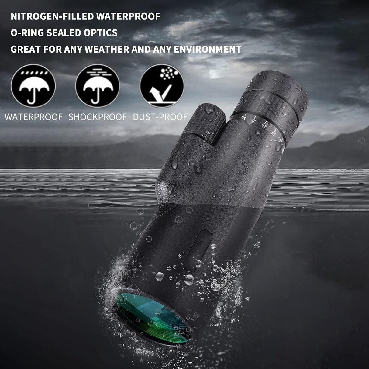 Mobile Phone Monocular Telescope 10-30x50 HD Zoom Camera Telescope