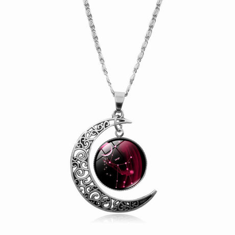 Zodiac Necklace for Women Star Sign Astrology Pendant-14
