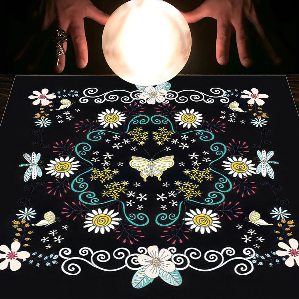 Tarot Table Cloth Moon Sun Lucky Tree Flannel Tablecloth-6