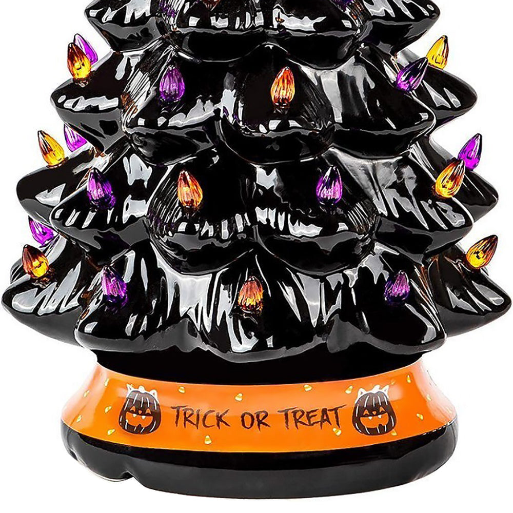 Halloween Glowing Tree Decoration with Light-Up Ornaments-4