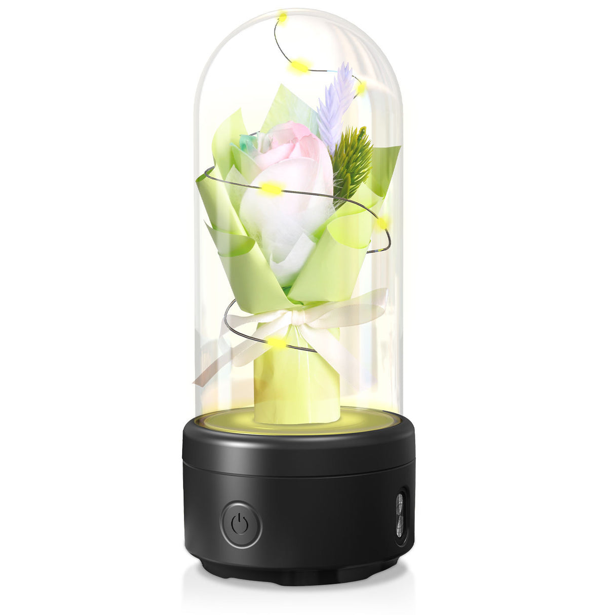 Creative Gifts Mother's Day Rose Bouquet LED Night Bluetooth-compatible Speaker Ornament