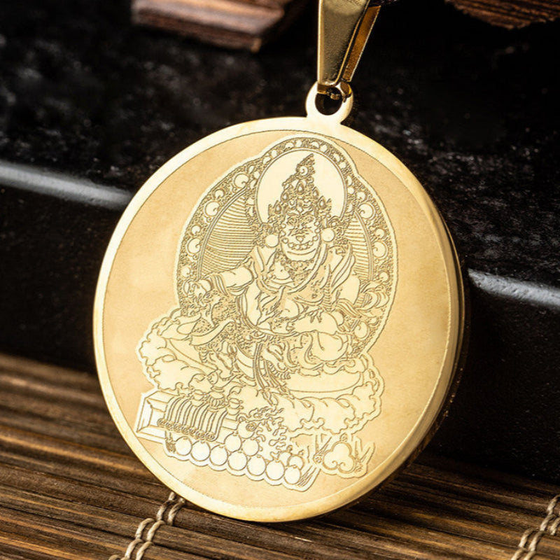 Men's Treasure House Lucky Yellow God Of Wealth Pendant