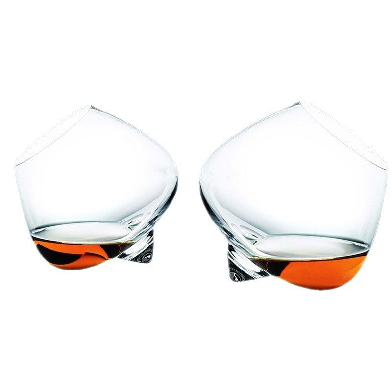 Rotating Whiskey Glass Cups Top Belly Cigar Spirit Glasses
