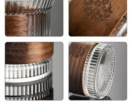 Borosilicate glass teacup with insulated vertical design