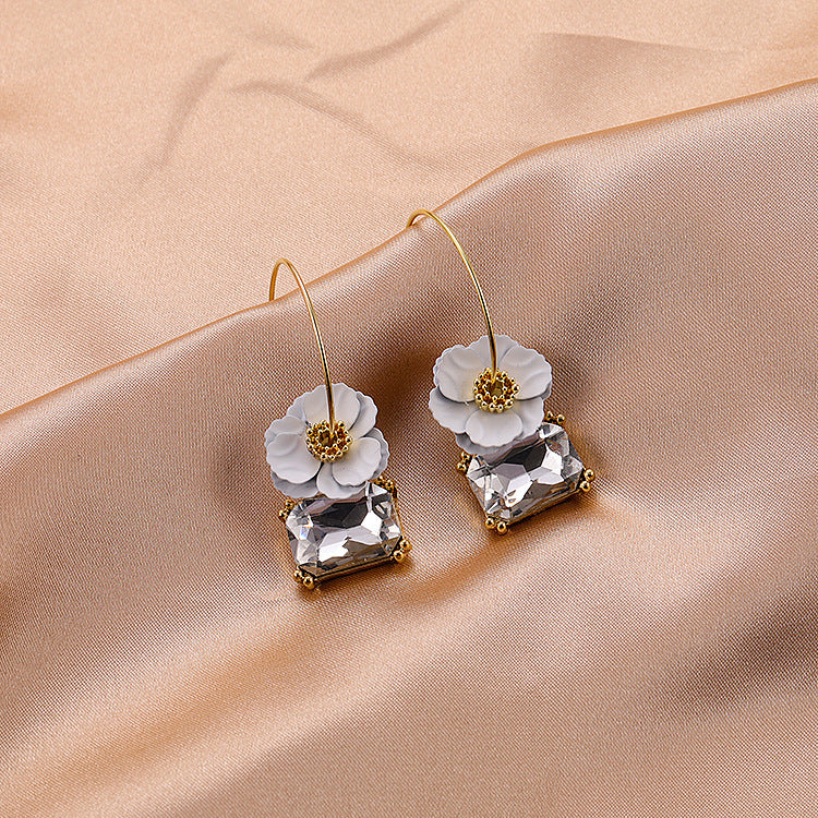 Crystal Flower Earrings