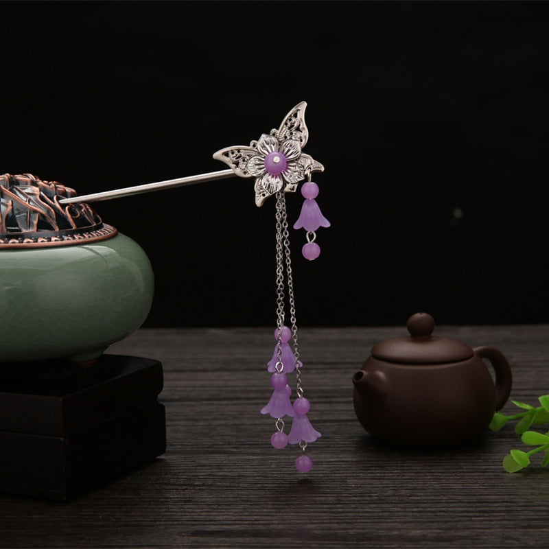 Langes Quasten -Haarnadelhaarnadel -Top -Clip -Schritt -Kopfschmuck