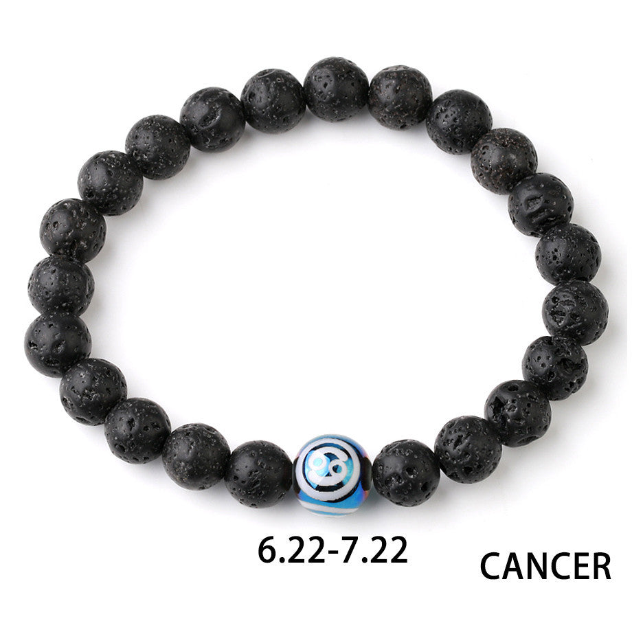 Constellations Couple Natural Lava Stone Bracelet-7