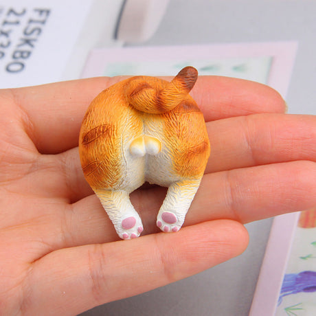 Funny Cat Butt Fridge Magnets 3D Cartoon Set-2