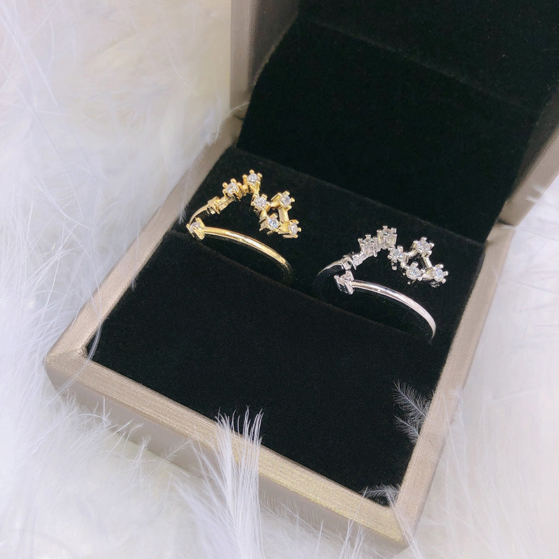 Zodiac Star Ring for Women – Adjustable Astrological Jewelry Gift