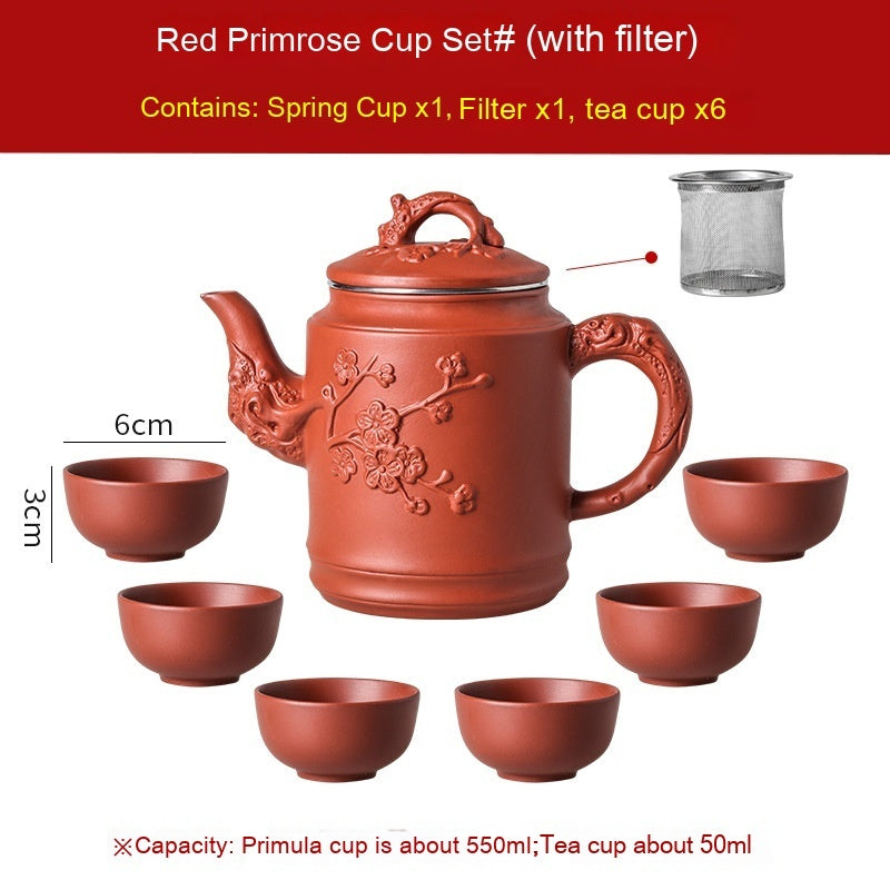 Lila Sandteekannweite Edelstahlfilter Teekanne großer Kapazitätsdufttee