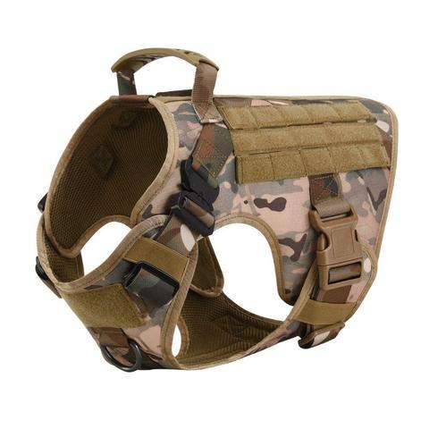 Military Tactical Dog Harness Adjustable Pet Dog Back