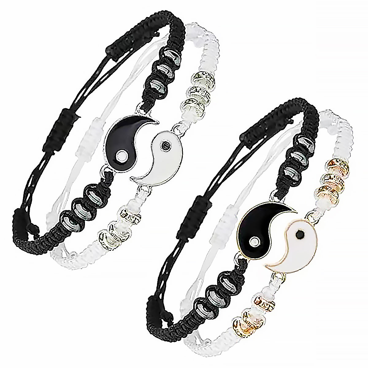 Yin Yang Braided Bracelet Handmade Tai Chi Couple Bracelet Gift-5