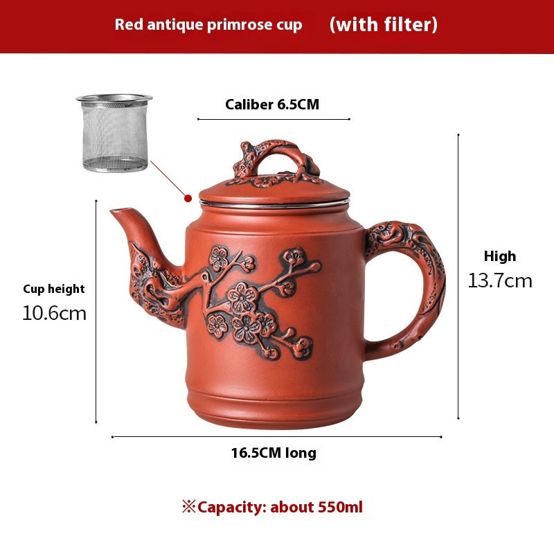 Lila Sandteekannweite Edelstahlfilter Teekanne großer Kapazitätsdufttee