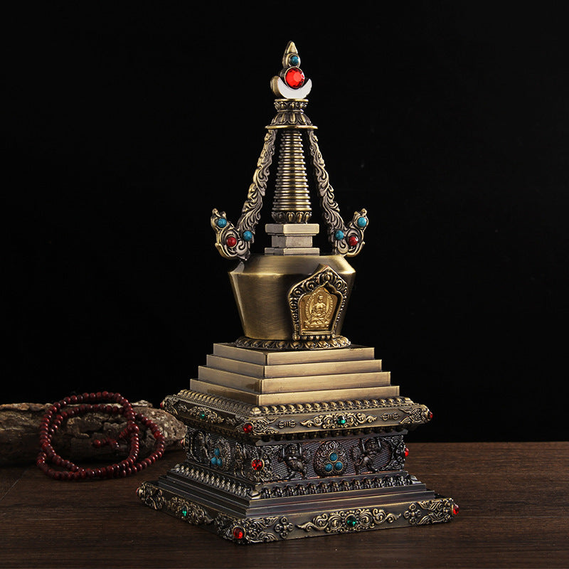 Fengshui Bodhi vergoldete Edelstein -Reliktpagode Yalita Buddha Pagode Bodhi Pagode