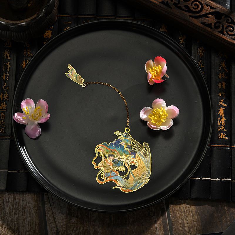 Chinesischer Stil Blume Gott klassisches Lesezeichen Lehrer -Farbgeschenk