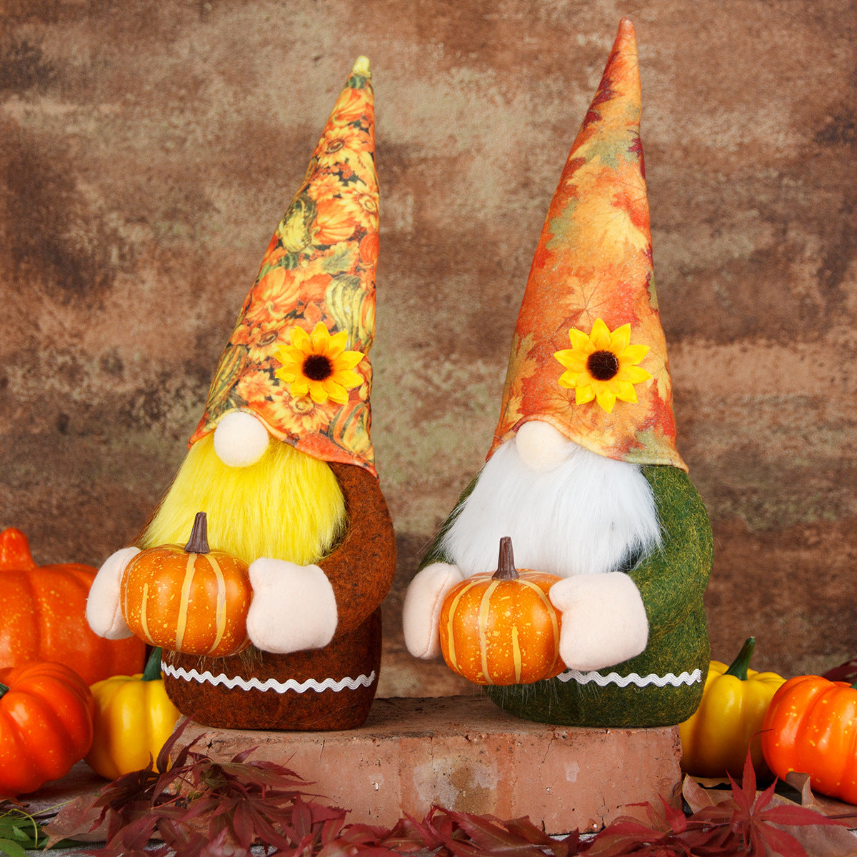 Autumn Harvest Pumpkin Doll for Thanksgiving Home Decoration-1