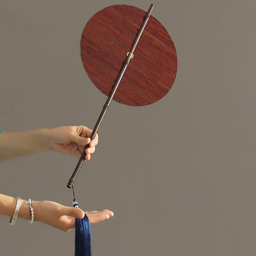 Thin Bamboo Silk Full Bamboo Waist Fan-3