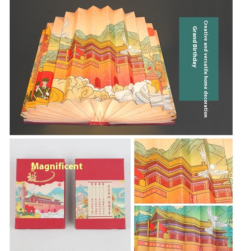 Folding Book Cultural and Creative Gifts Small Night Lamp