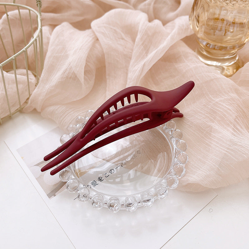 Einfache frostierte Entenbillclip weibliche Haarnadel