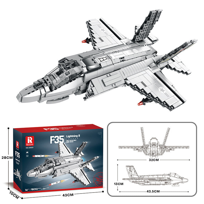 Military Models Fighter Assembling Building Blocks Toy