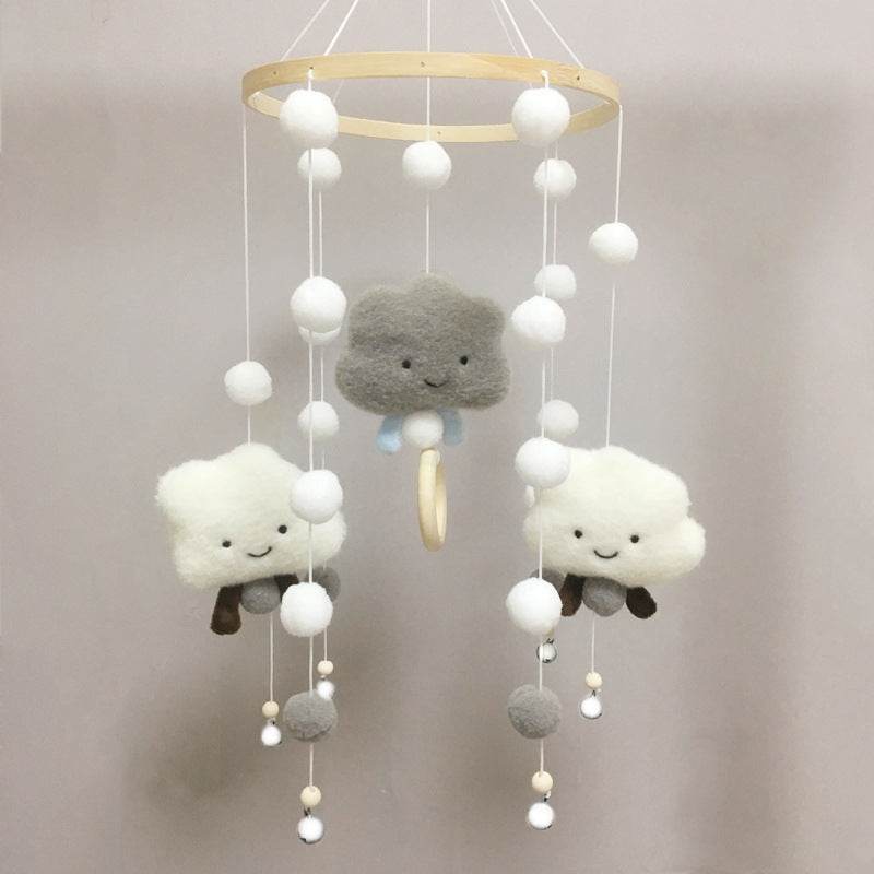 Cloud Hair Ball Bed Bell Crib Decoration Pendant Wind Chimes