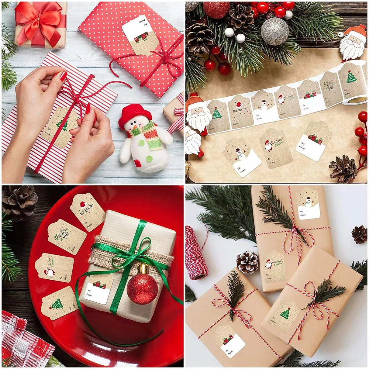 Christmas Stickers Gift Wrap Adhesive Stickers Gift Packaging Decoration