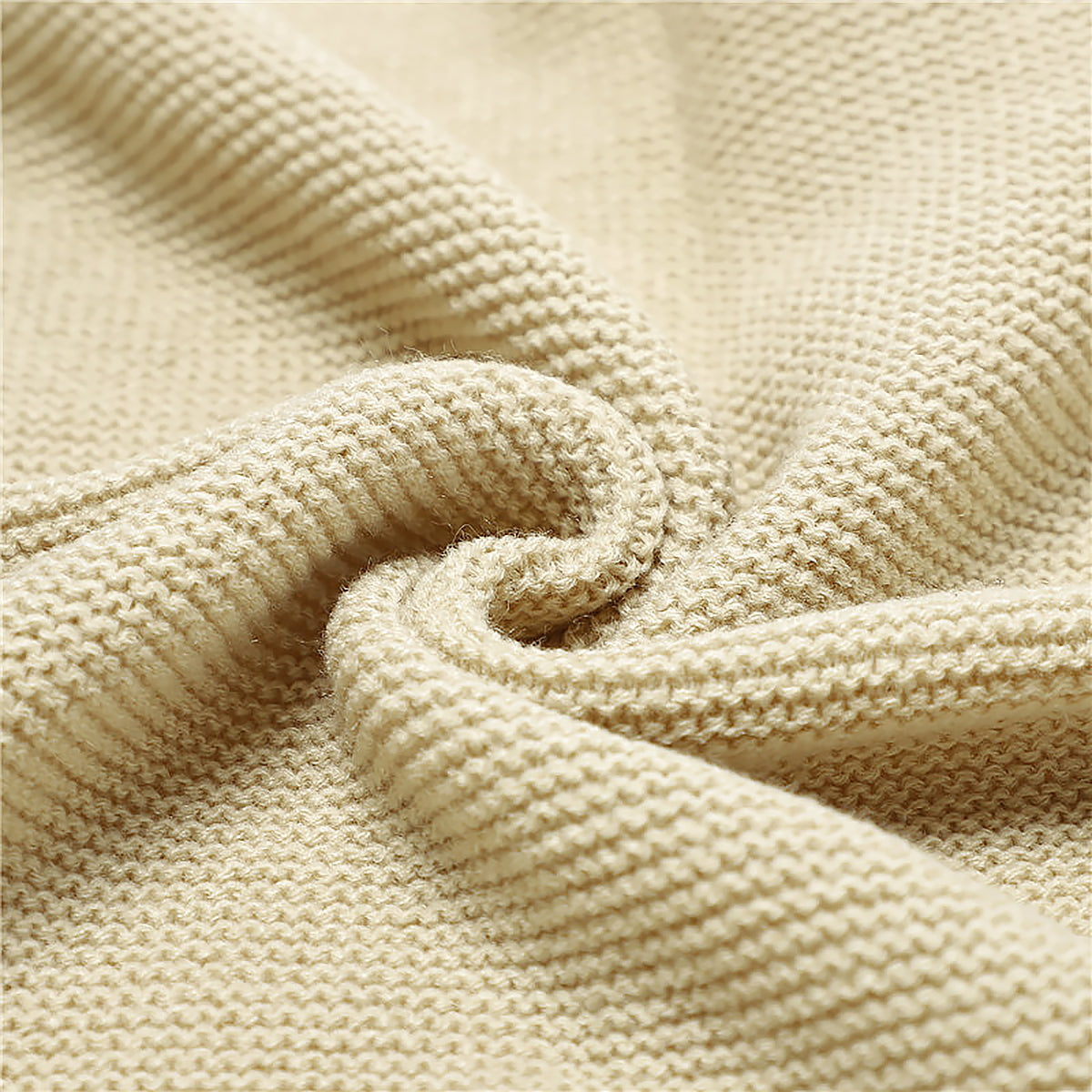 Knitted Baby Blanket Ruffle Newborn Swaddle Wrap All Season-5